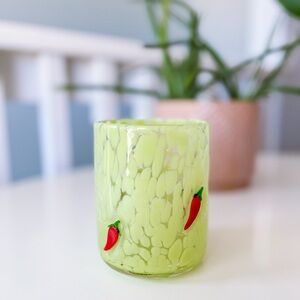 Anthropologie Chili Pepper 🌶️ Confetti Icon Juice Glass